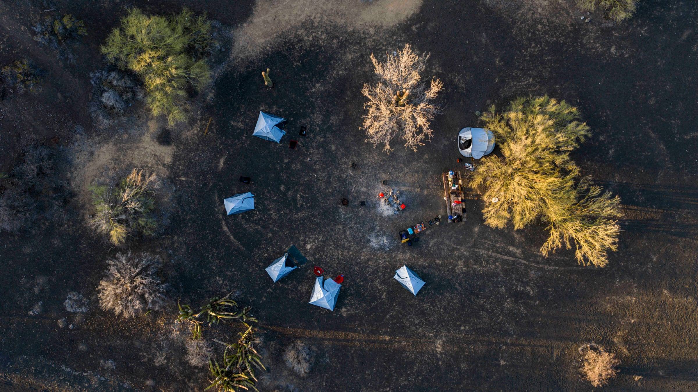 Campamento de Pinacate Tours visto desde el aire